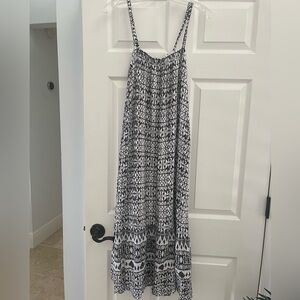 Roan+Ryan lined maxi dress black & white print